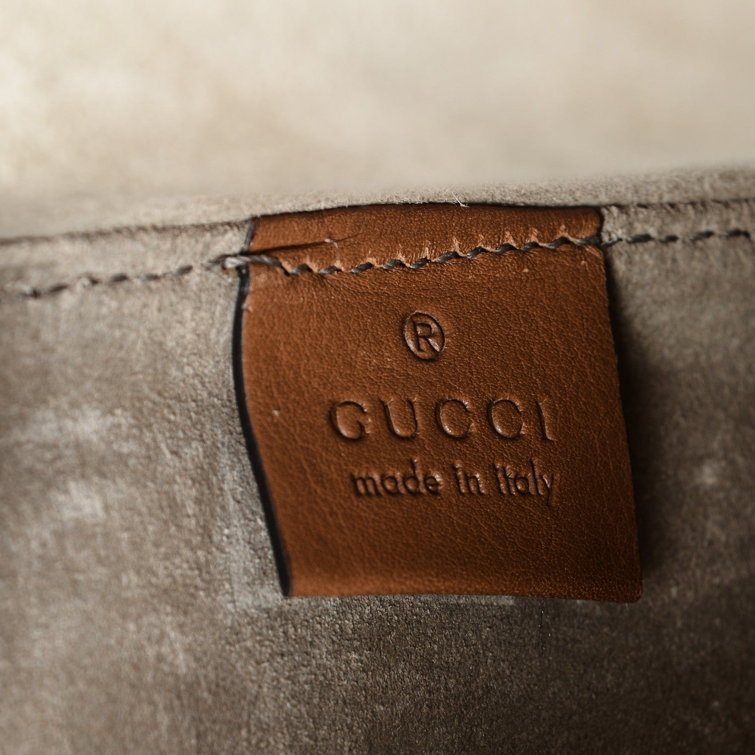 Gucci Suede Medium Lady Web Shoulder Bag New Marron 6 of 6