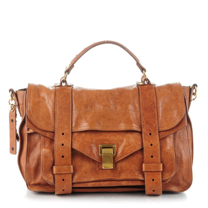 Proenza Schouler Lambskin Medium PS1 Satchel Saddle 1 of 8