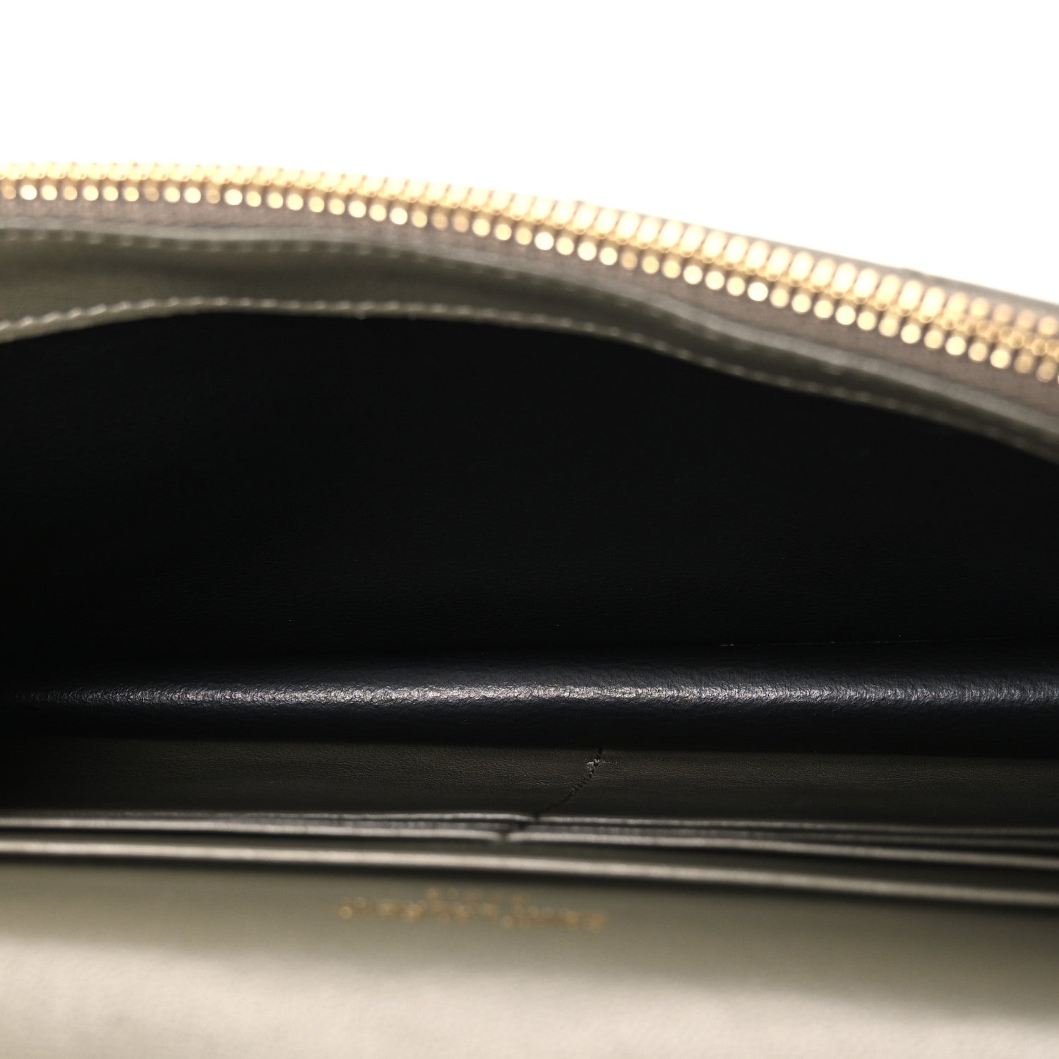 Saint Laurent Lambskin Matelasse Chevron Monogram Envelope Chain Wallet  Green 5 of 10