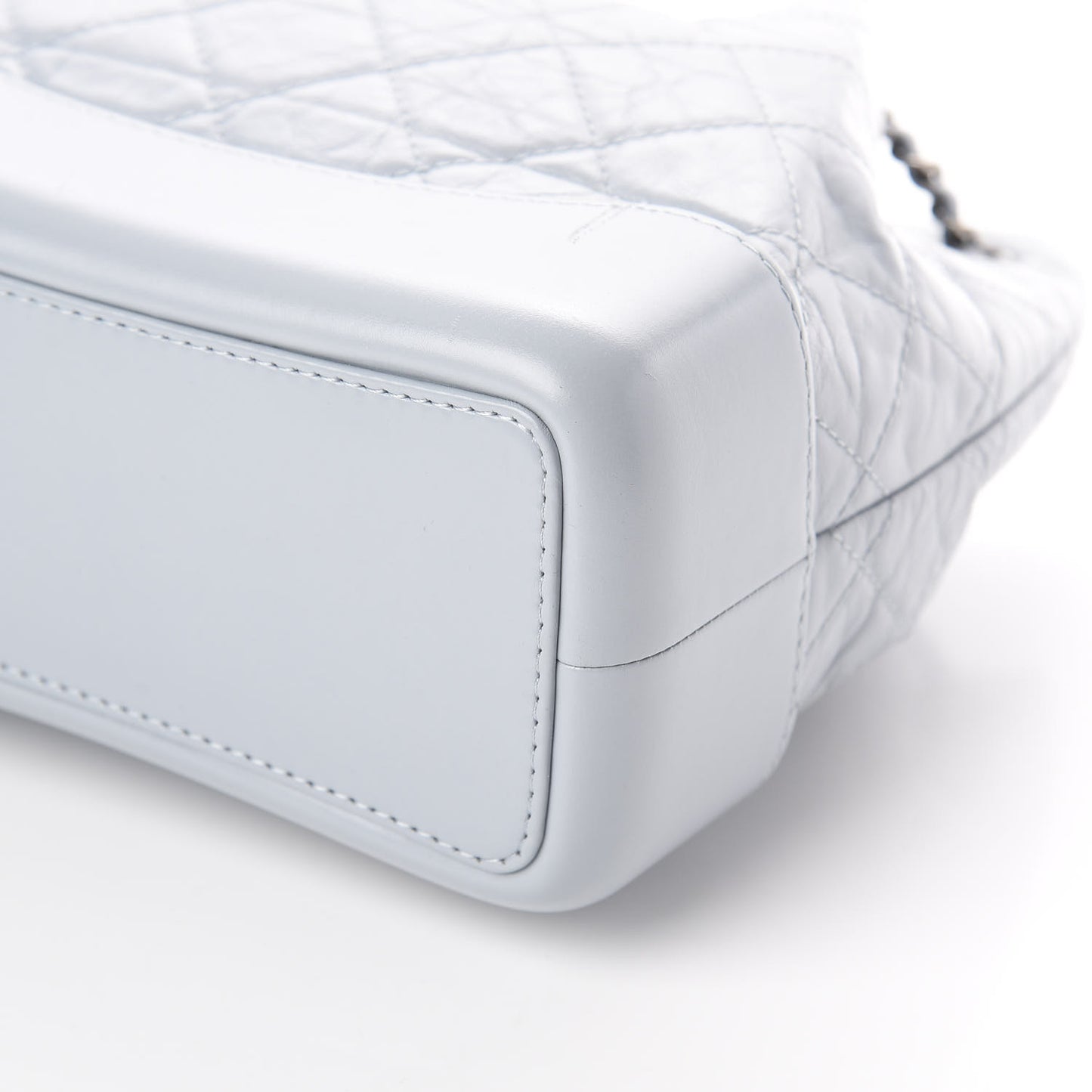 Aged Calfskin Quilted Small Gabrielle Backpack Light Blue