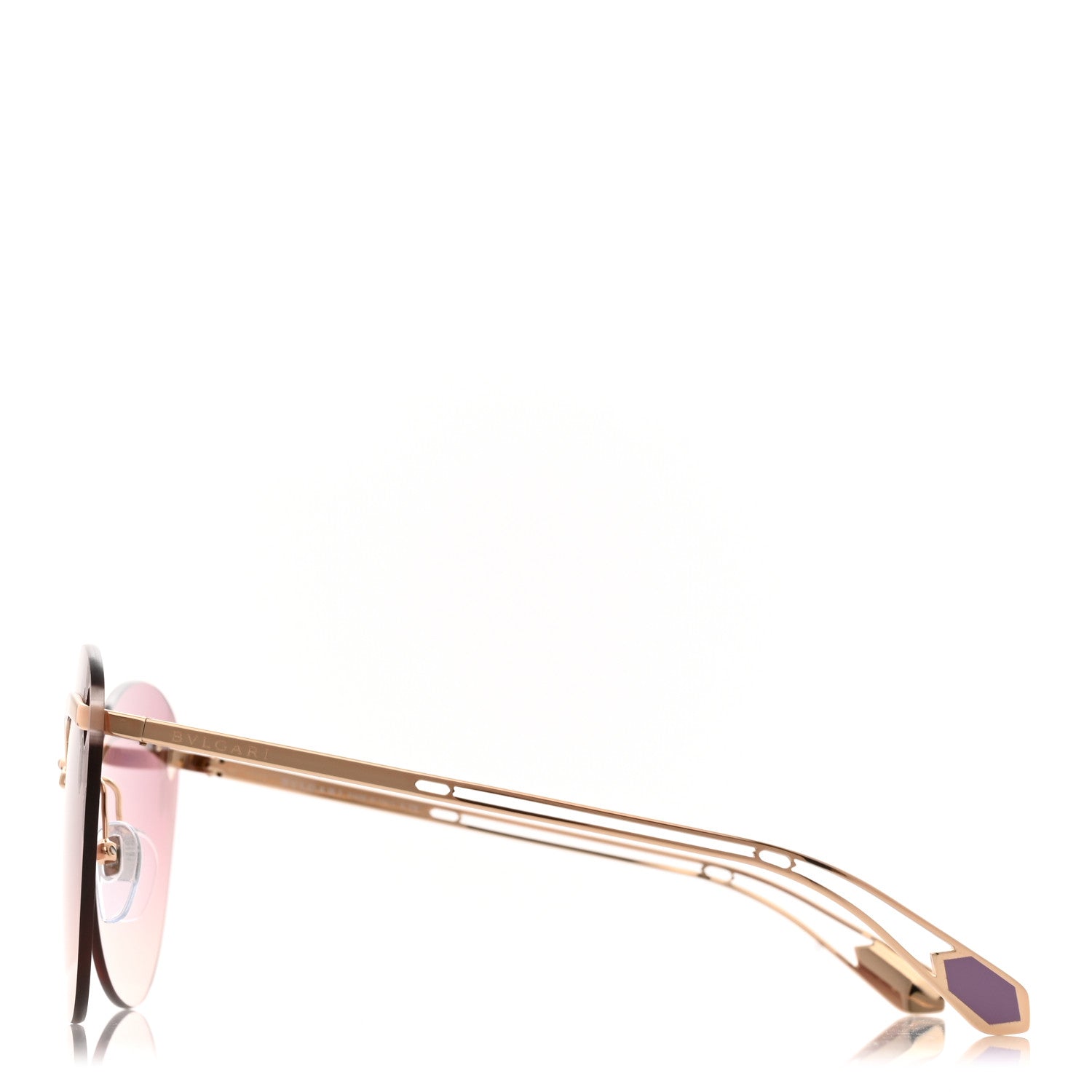 Bulgari Metal Serpenti Flyingscale Butterfly Sunglasses 6130 Gold Pink 3 of 7