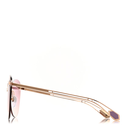 Bulgari Metal Serpenti Flyingscale Butterfly Sunglasses 6130 Gold Pink 3 of 7