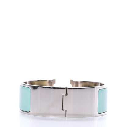 Hermes Enamel Wide Clic Clac H Bracelet PM Lagon 3 of 6