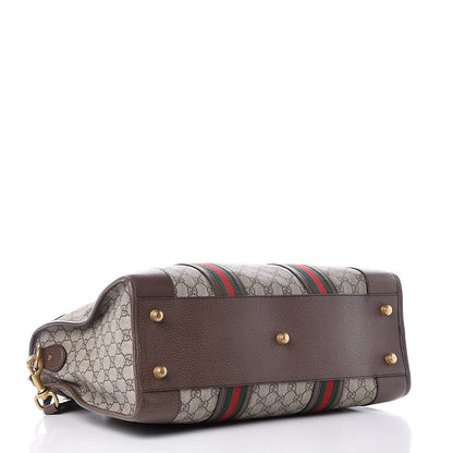 Gucci Soft GG Supreme Monogram Web Neo Vintage Duffle Bag Beige New Acero Crop 4 of 11
