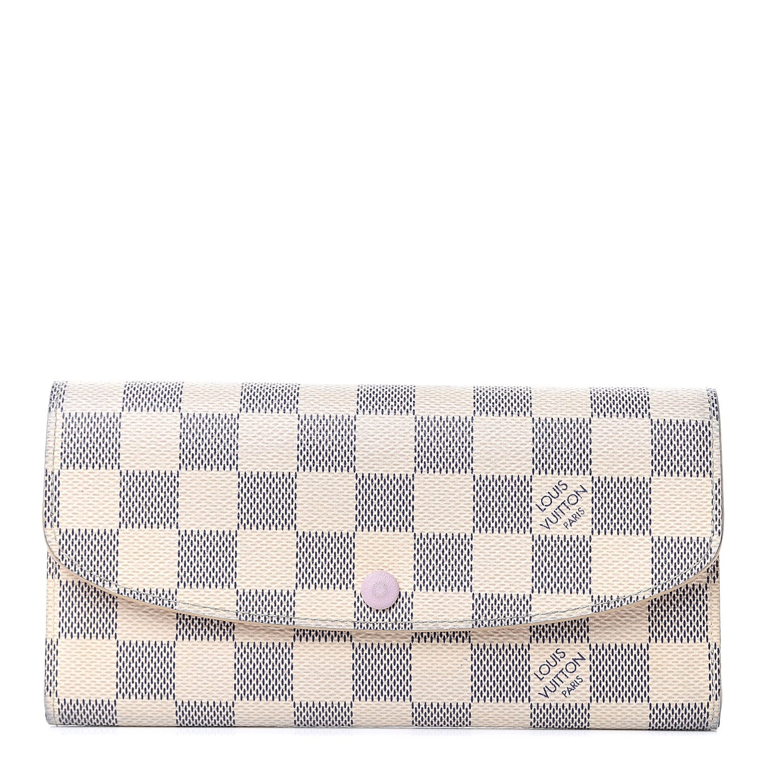 Louis Vuitton Damier Azur Emilie Wallet Rose Ballerine 1 of 17