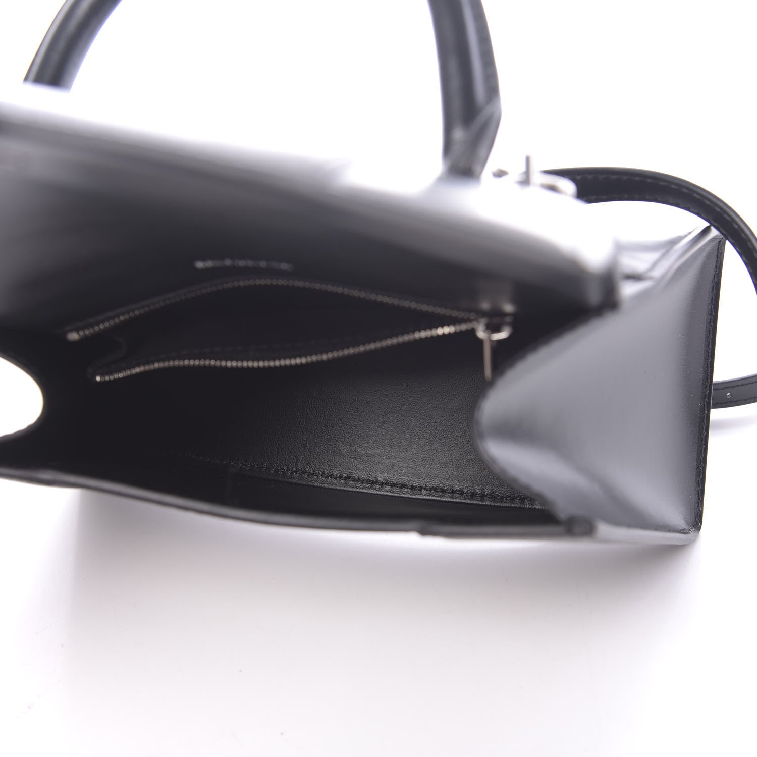 Balenciaga Shiny Box Calfskin Graffiti Logo Small Hourglass Top Handle Bag Black Silver 5 of 10