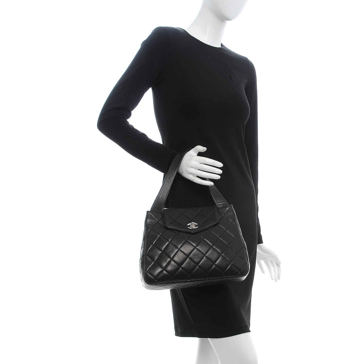 Chanel Lambskin Quilted Flap Shoulder Bag Black 2 of 9