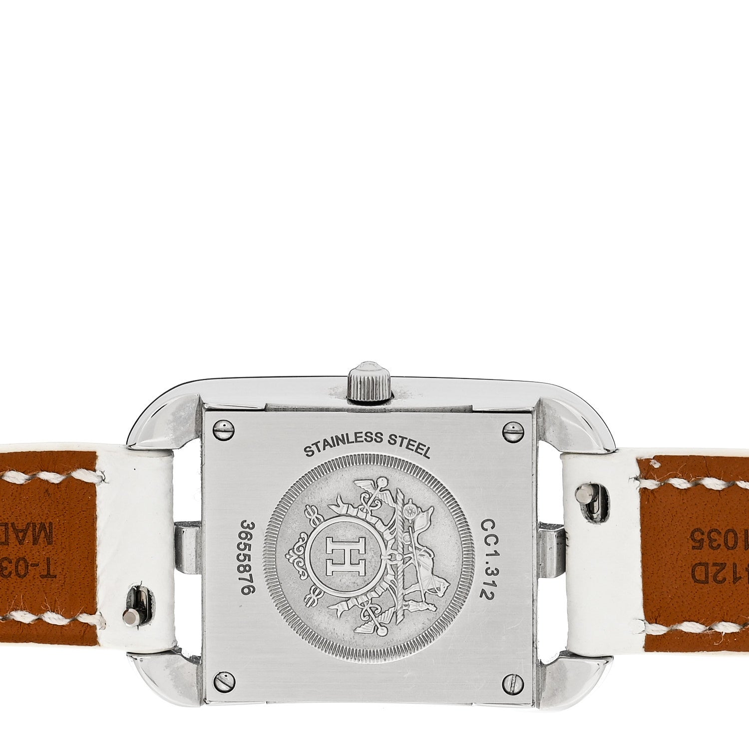 Hermes Stainless Steel Alligator Diamond 23mm Cape Cod Quartz