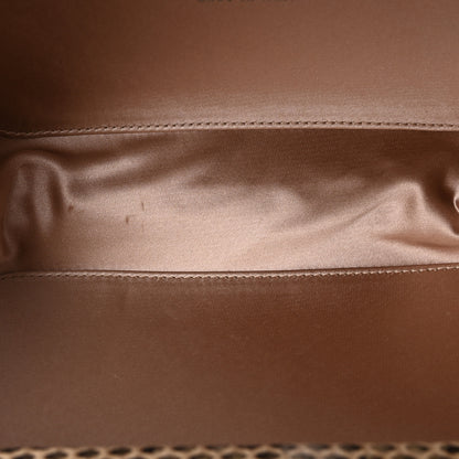 Bottega Veneta Satin Ayers Intrecciato Chain Knot Clutch Nude 5 of 10