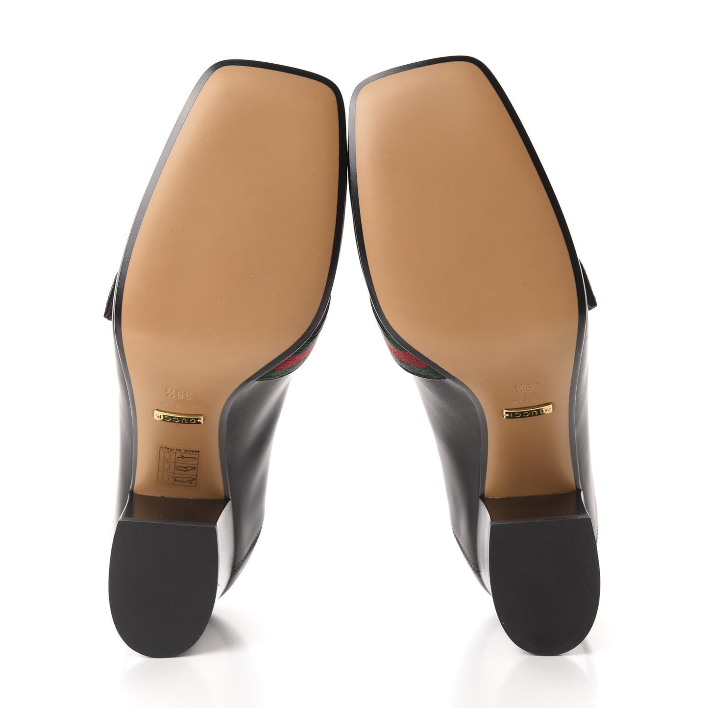 Calfskin Web Peyton Loafer Pumps 39.5 Black