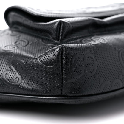 Gucci Calfskin GG Tennis Embossed Pocket Belt Bag Black 8 of 9