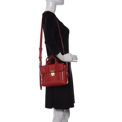 3.1 Phillip Lim Textured Calfskin Mini Pashli Satchel Red 2 of 10