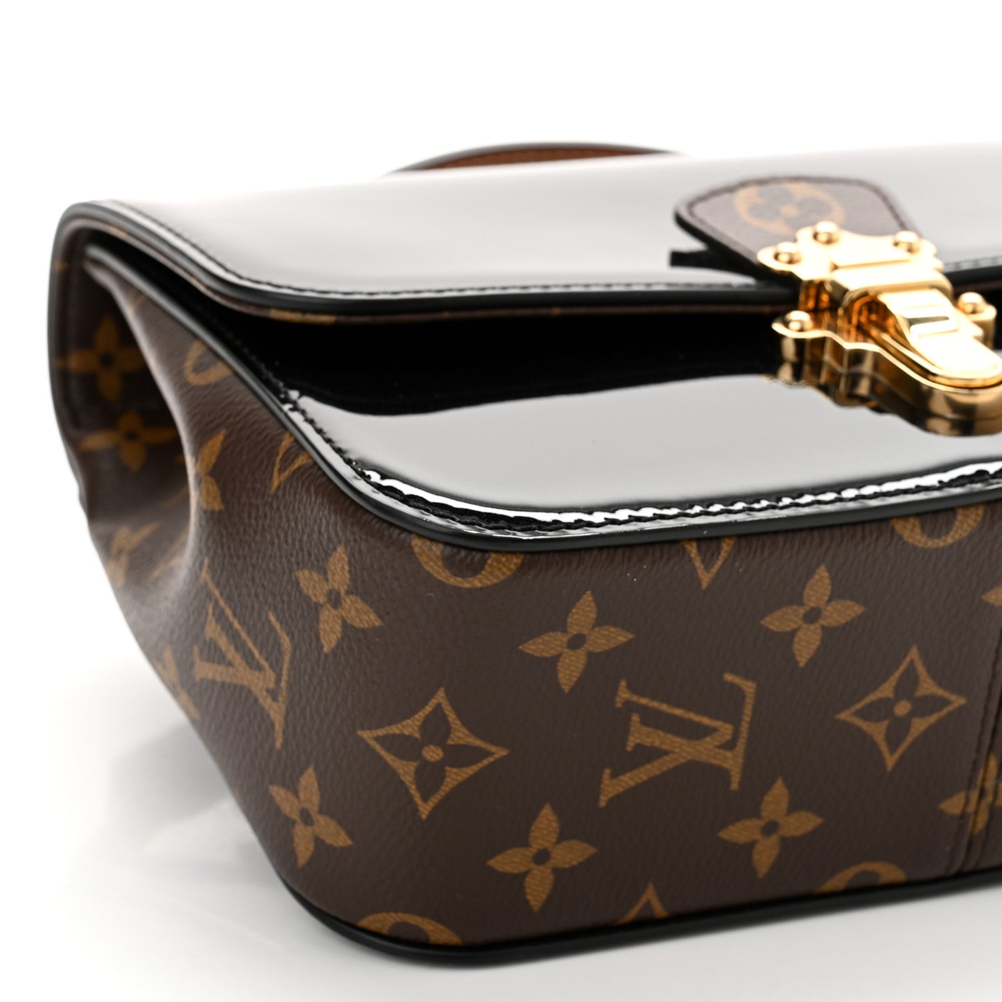 Patent Calfskin Monogram Cherrywood BB Black