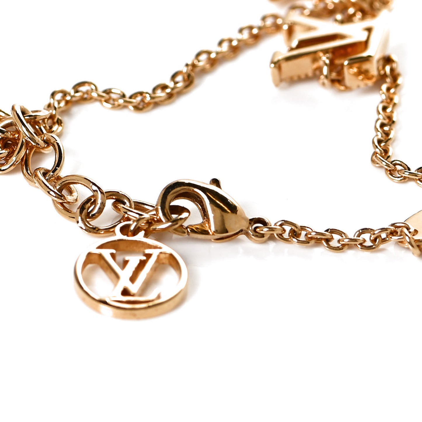 Metal Crystal LV Iconic Bracelet Gold