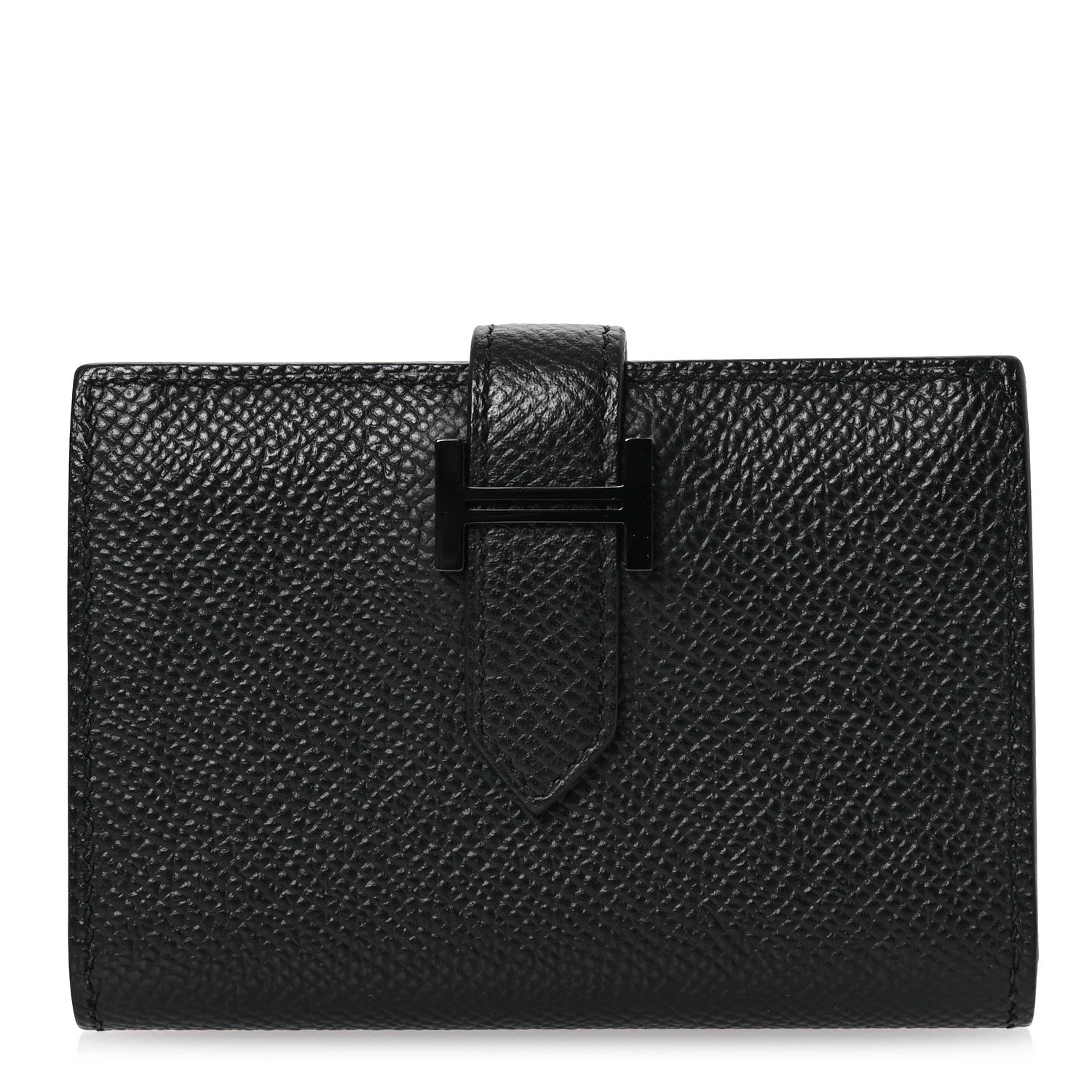 Hermes Epsom Monochrome Bearn Card Holder Wallet Black 1 of 11