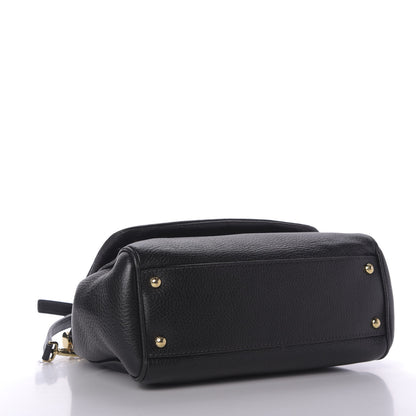 Dolce & Gabbana Grained Deerskin Medium Miss Sicily Satchel Black 4 of 9