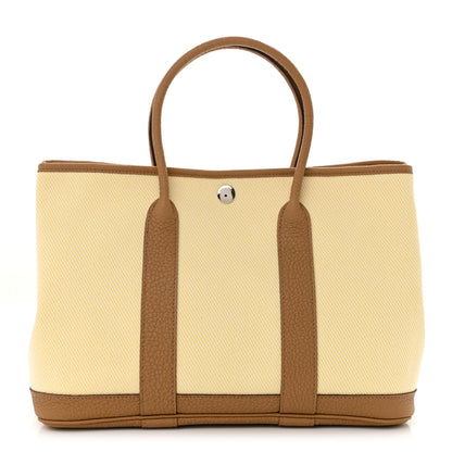 Hermes Twill H Negonda Garden Party 30 TPM Ecru Jaune De Naples Biscuit 1 of 9