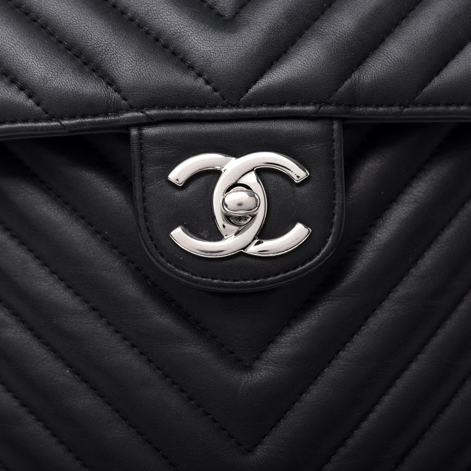 Chanel Calfskin Chevron Quilted Small Urban Spirit Backpack Black 10 of 10