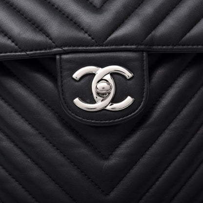 Chanel Calfskin Chevron Quilted Small Urban Spirit Backpack Black 10 of 10