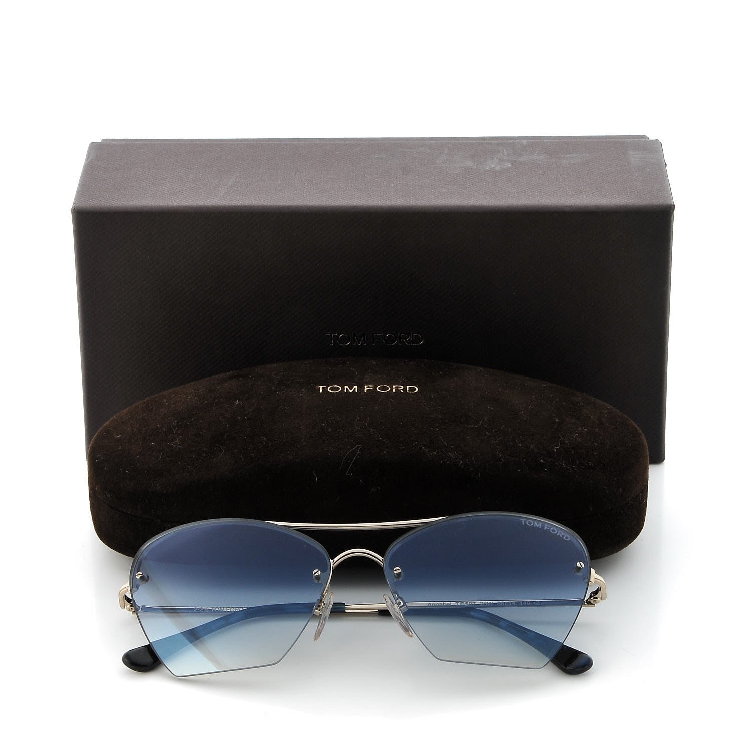 Tom Ford Annabel Aviator Sunglasses TF507 Rose Gold Blue 8 of 8