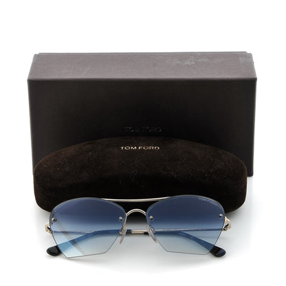 Tom Ford Annabel Aviator Sunglasses TF507 Rose Gold Blue 8 of 8