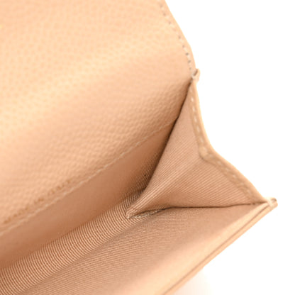 Chanel Caviar Quilted Card Holder Wallet Beige 5 of 10