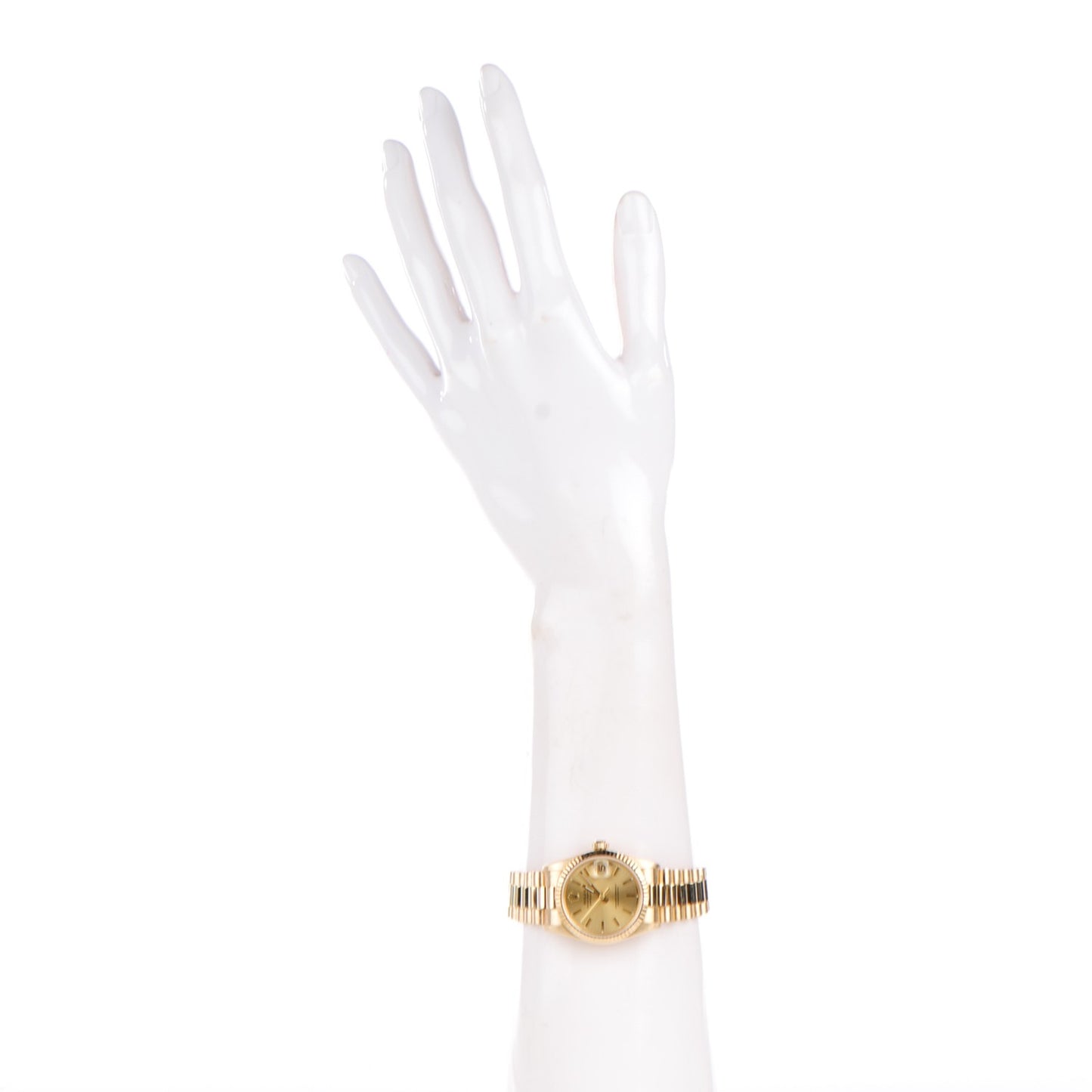 18K Yellow Gold 31mm Oyster Perpetual Datejust President Watch Champagne 68278