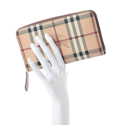 Burberry Haymarket Check Large Ziggy Zip Around Wallet Dusty Pink 2 of 9