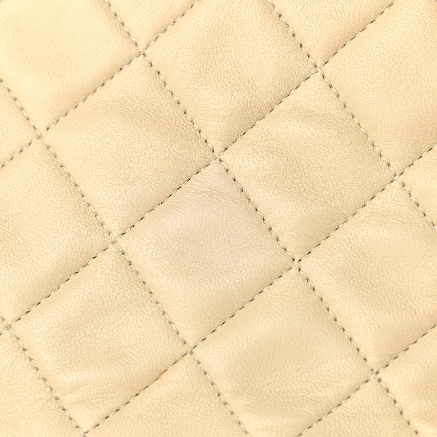 Lambskin Quilted Medium Double Flap Light Beige