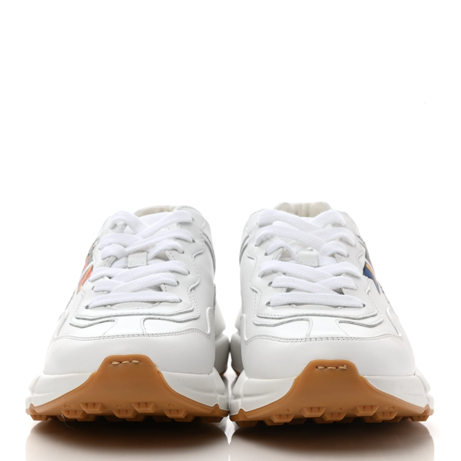 Gucci Calfskin Worldwide Womens Rhyton Sneakers 36 Great White 2 of 9