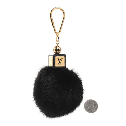 Louis Vuitton Mink Fur Fluffy Bag Charm Black 2 of 4