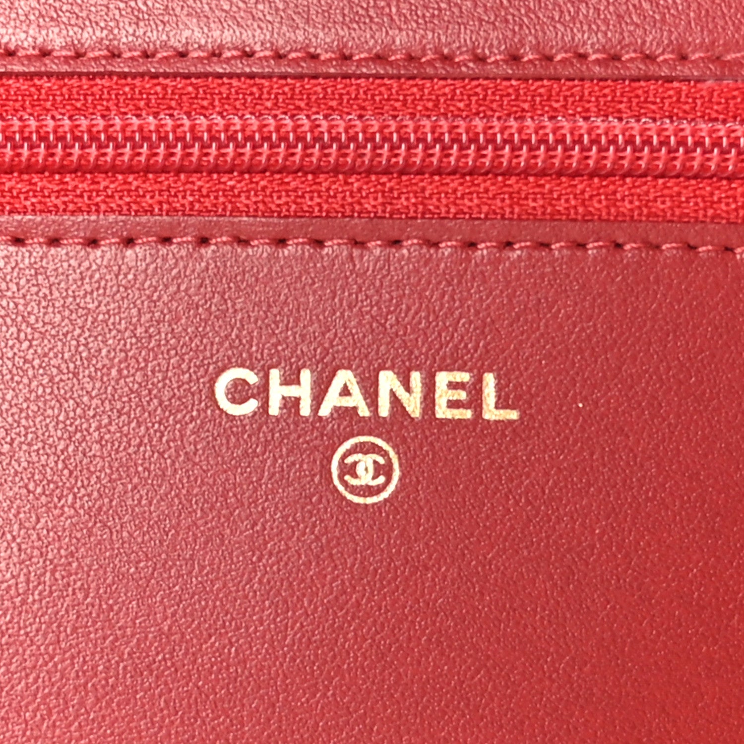 Chanel Caviar Quilted Boy Wallet On Chain WOC Red 6 of 9