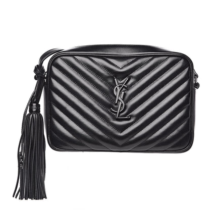 Saint Laurent Calfskin Matelasse Monogram Lou Camera Bag Black 1 of 12
