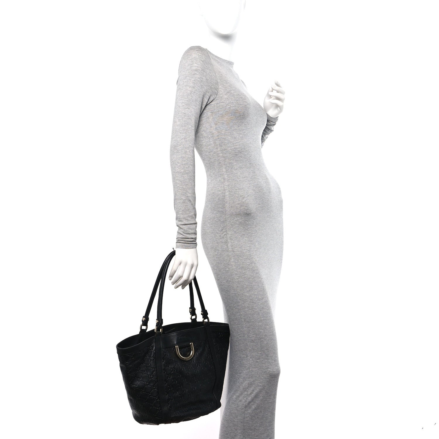 Gucci Guccissima Medium D Gold Tote Black 2 of 10