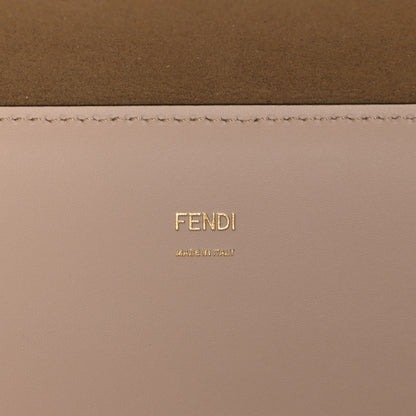 Fendi Vitello King Plexiglass Logo Embossed Medium Fendi Sunshine Shopper Tote Poudre 6 of 10