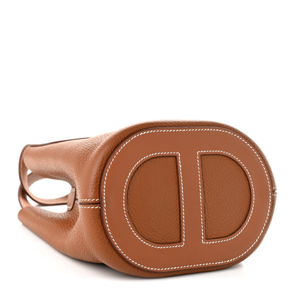 Hermes Taurillon Clemence Swift In-The-Loop 18 Bag Gold 4 of 10