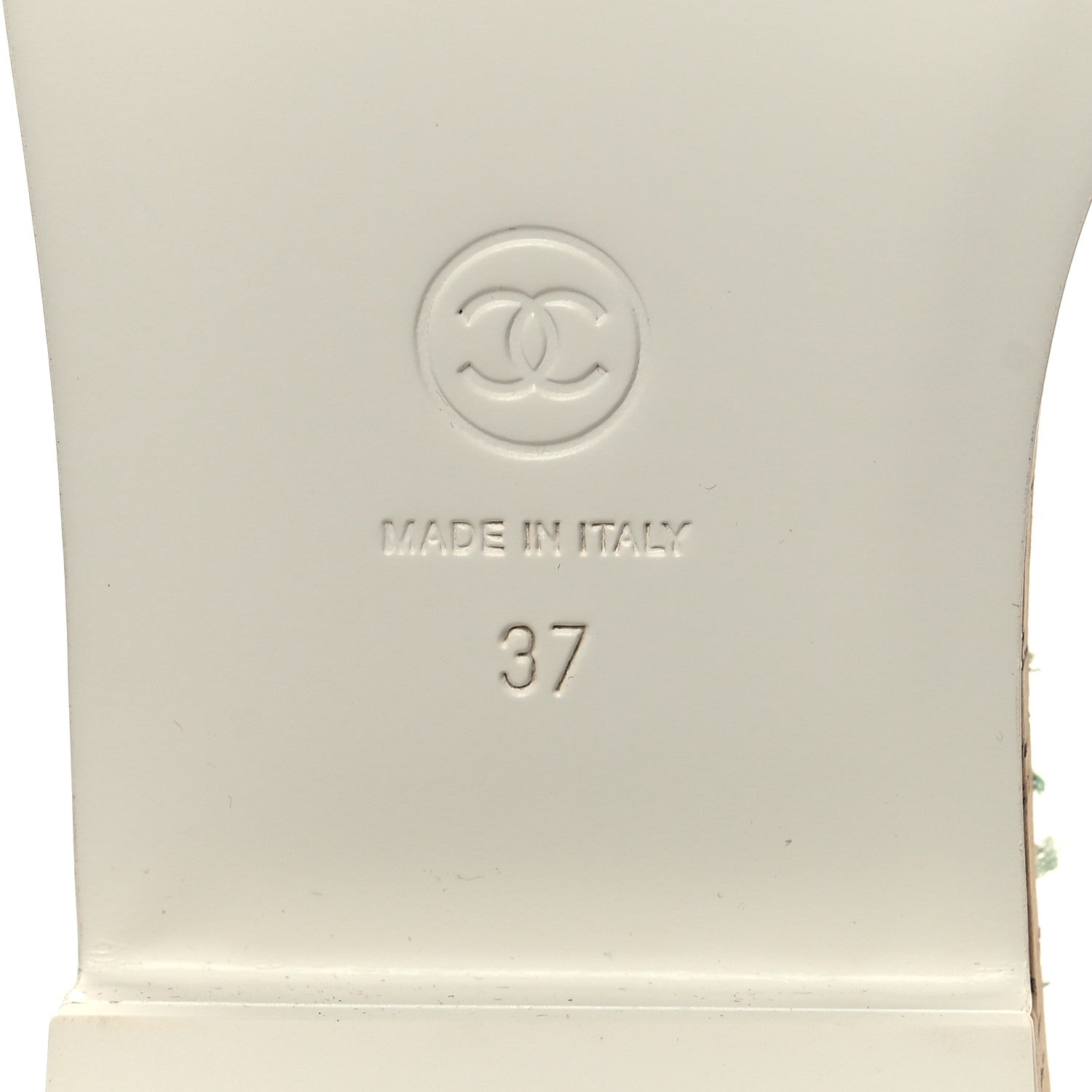 Chanel Tweed Cork Mule Sandal 37 White Multicolor 7 of 9