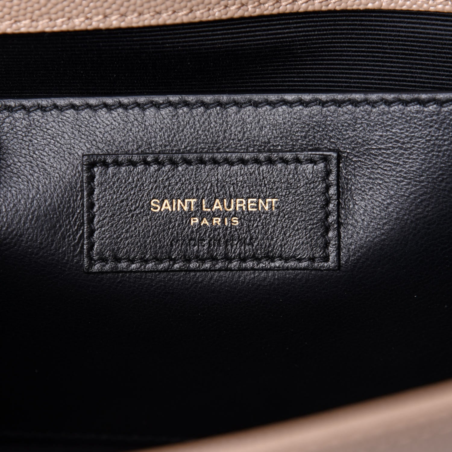 Saint Laurent Grain De Poudre Medium Monogram Kate Satchel Dark Beige 7 of 11