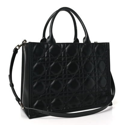Christian Dior Calfskin Macro Cannage Medium Book Tote Black 3 of 10