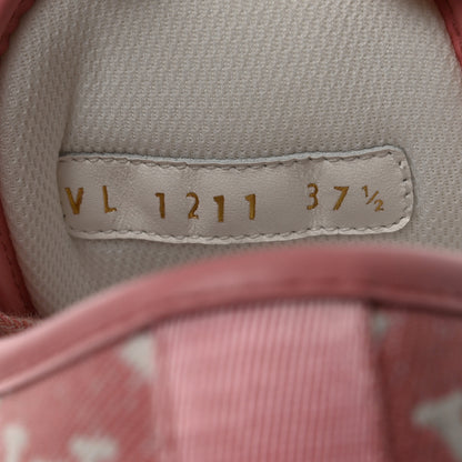 Louis Vuitton Denim Monogram Squad Sneakers 37.5 Pink 6 of 9