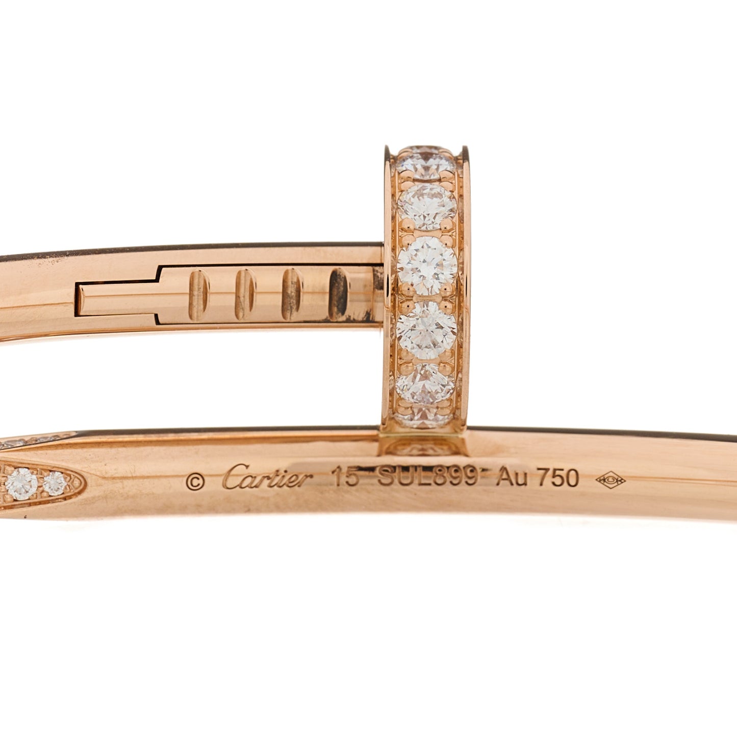 18K Pink Gold Diamond Juste Un Clou Bracelet 15