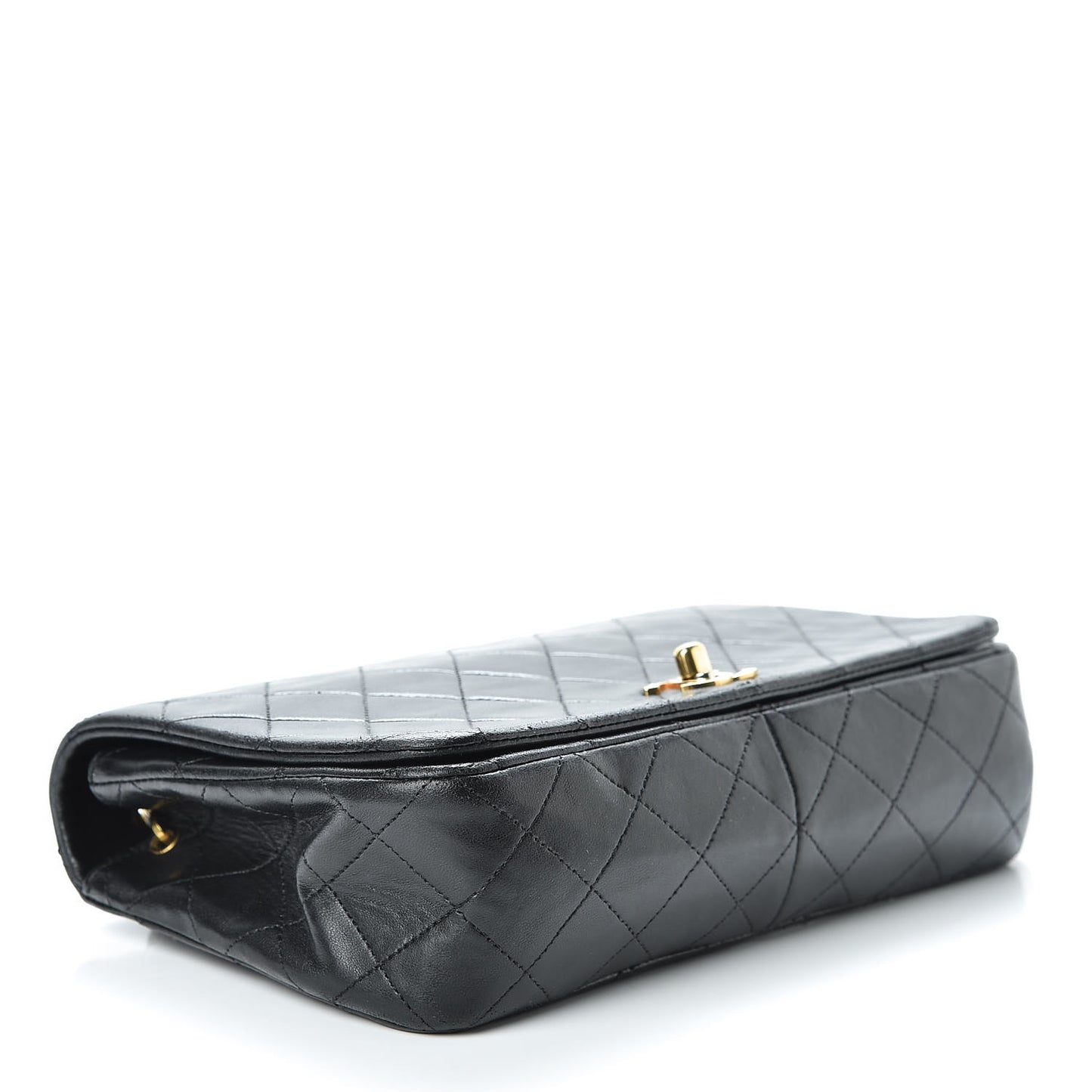 Lambskin Quilted Small Single Flap Black