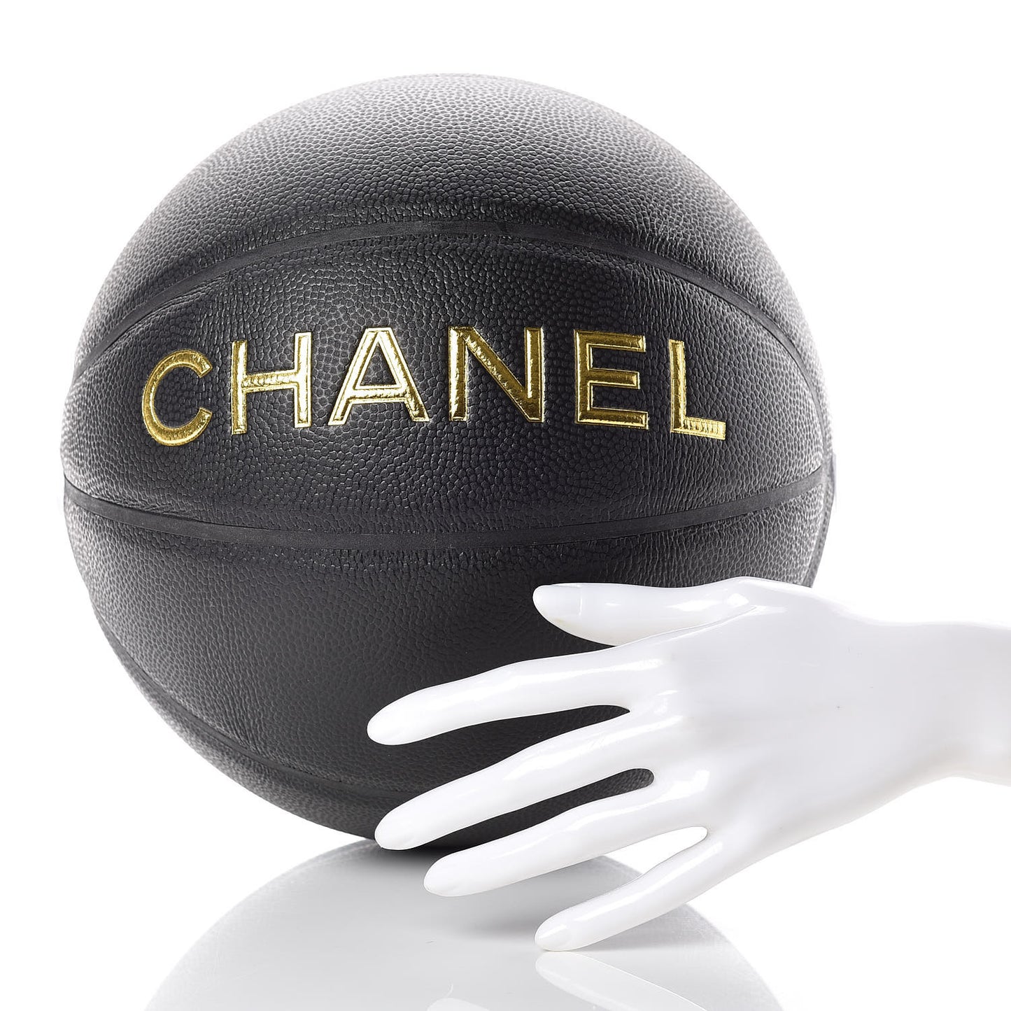 Lambskin Chain Net and Basketball Black Dark Gold