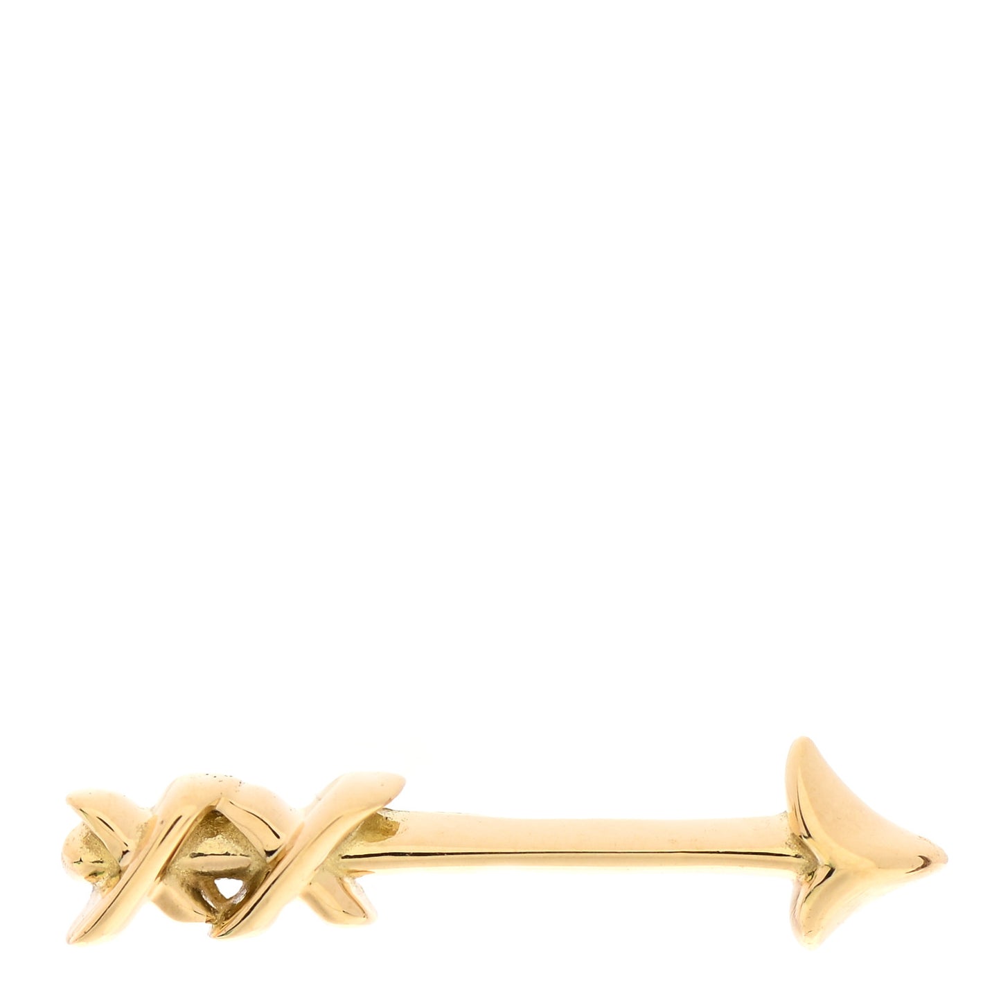 18K Yellow Gold Graffiti Arrow Single Earring