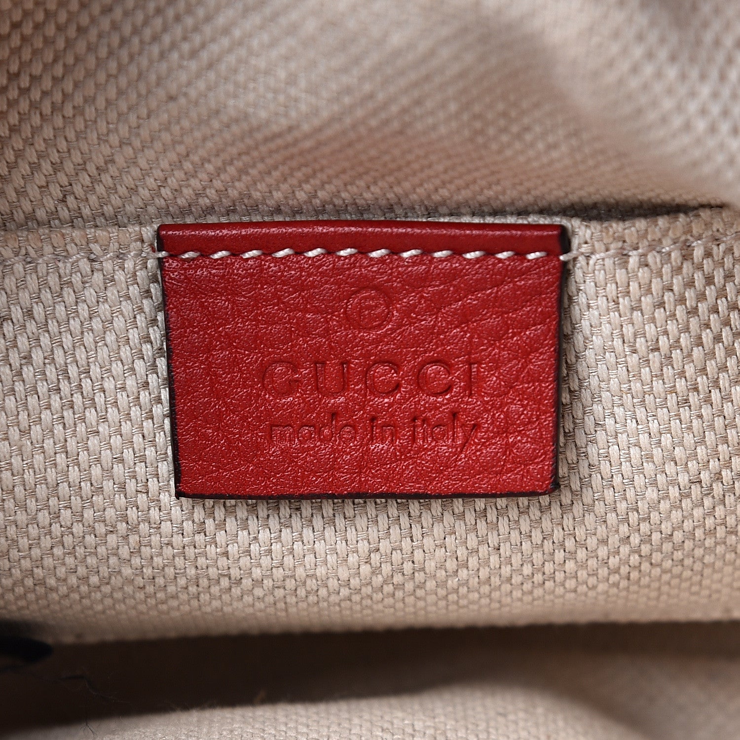 Gucci Pebbled Calfskin Mini Soho Chain Bag Tabasco Red 5 of 13