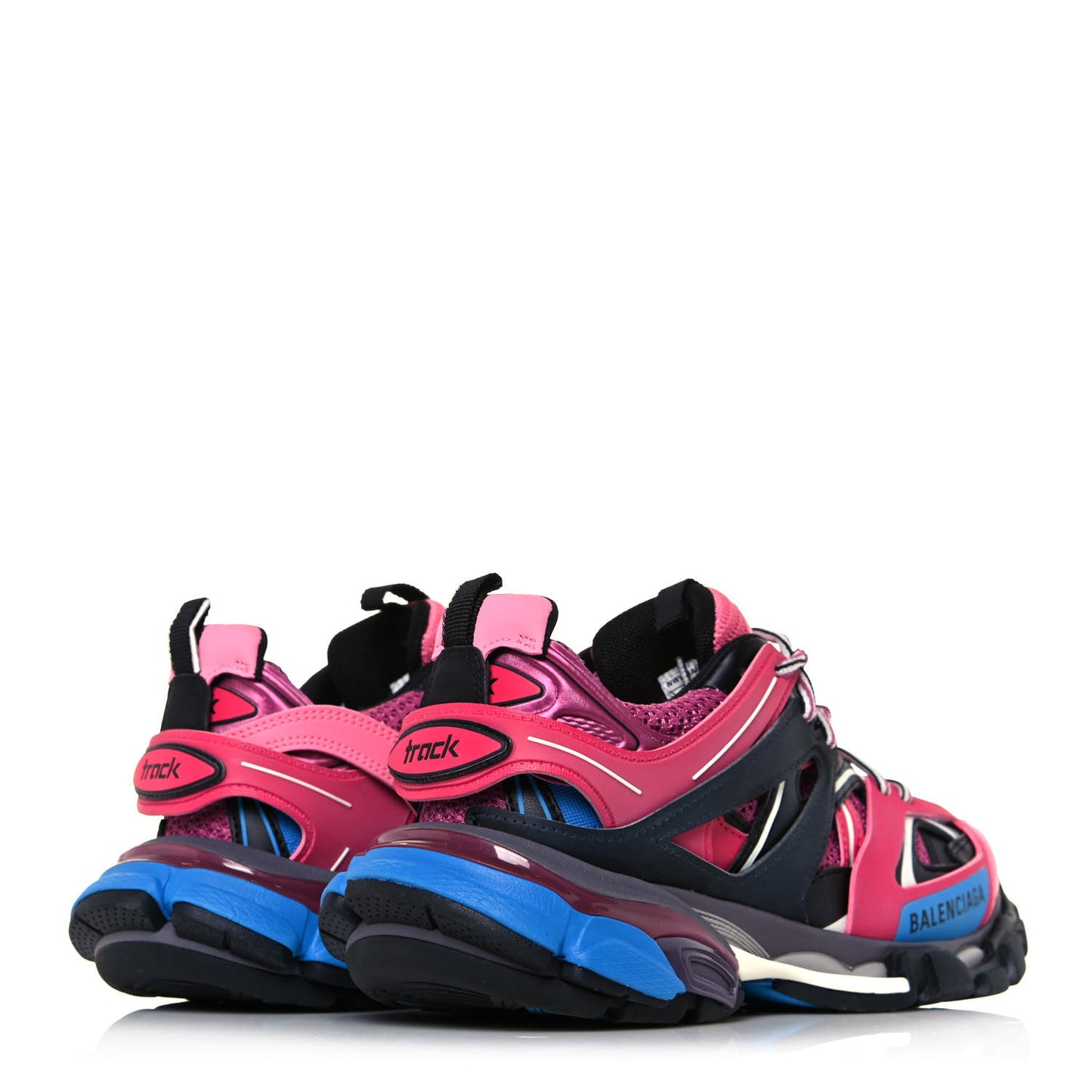 Mesh Nylon Metallic Fabric Womens Track Sneakers 37 Pink Blue