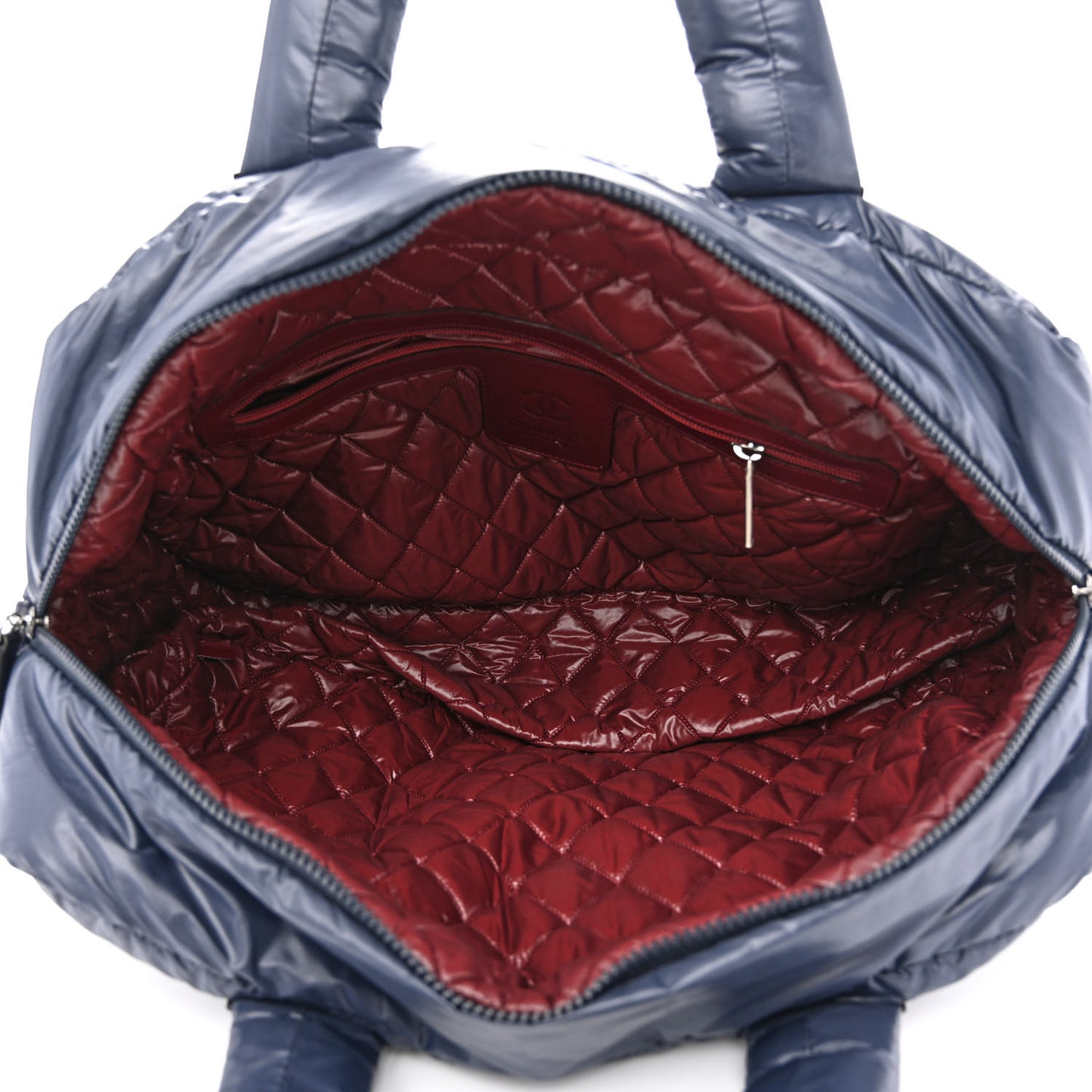 Nylon Coco Cocoon Medium Reversible Tote Navy