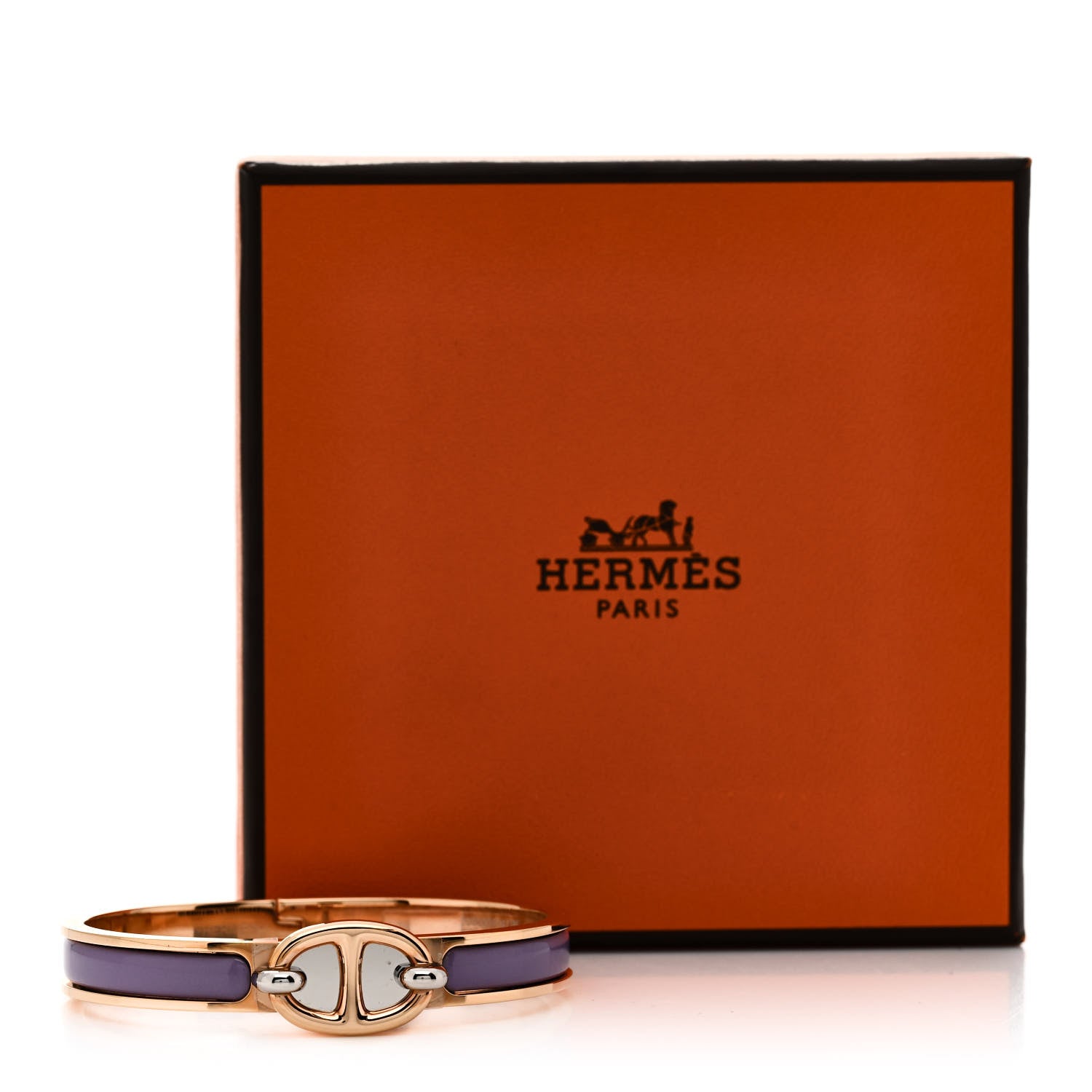 Hermes Enamel Mini Clic Chaine d'Ancre Bracelet PM Lilas 5 of 5