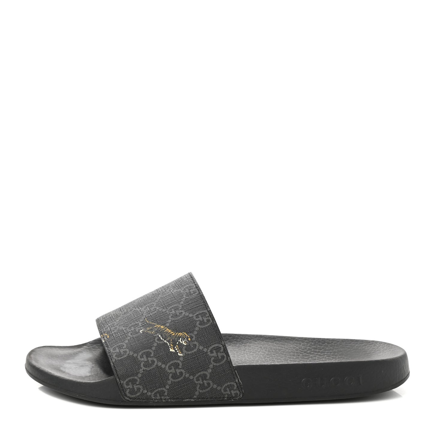 GG Supreme Monogram Tigers Mens Slide Sandals 10 Black Multicolor