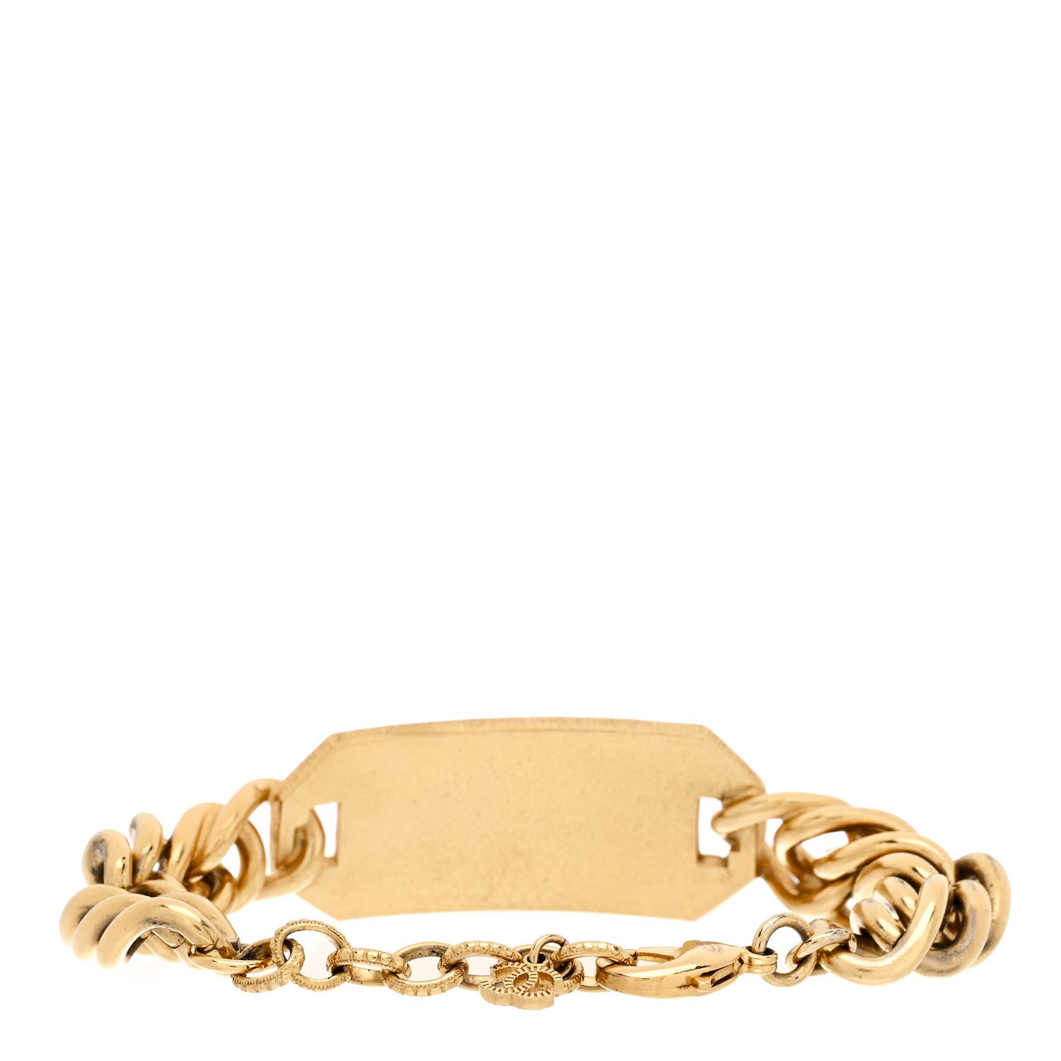 Chanel Metal 31 Rue Cambon Paris ID Chain Bracelet Gold 3 of 4